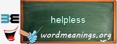 WordMeaning blackboard for helpless